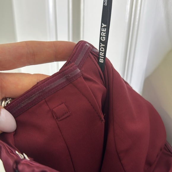 Birdy Grey Cabernet Matte Satin Ruched Strapless Gown With Boning - Picture 9 of 10